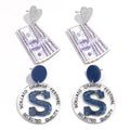 Manufacturers Directly Sale Exaggerated Geometric Stitching Letter Shape US Dollar Printing Acrylic Fashion Earrings for Women