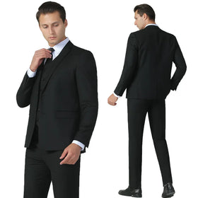 High Quality Plus Size Mens Suits Groom Gentlemen Wedding 3 Piece Set Slim Formal Business Suit for Men
