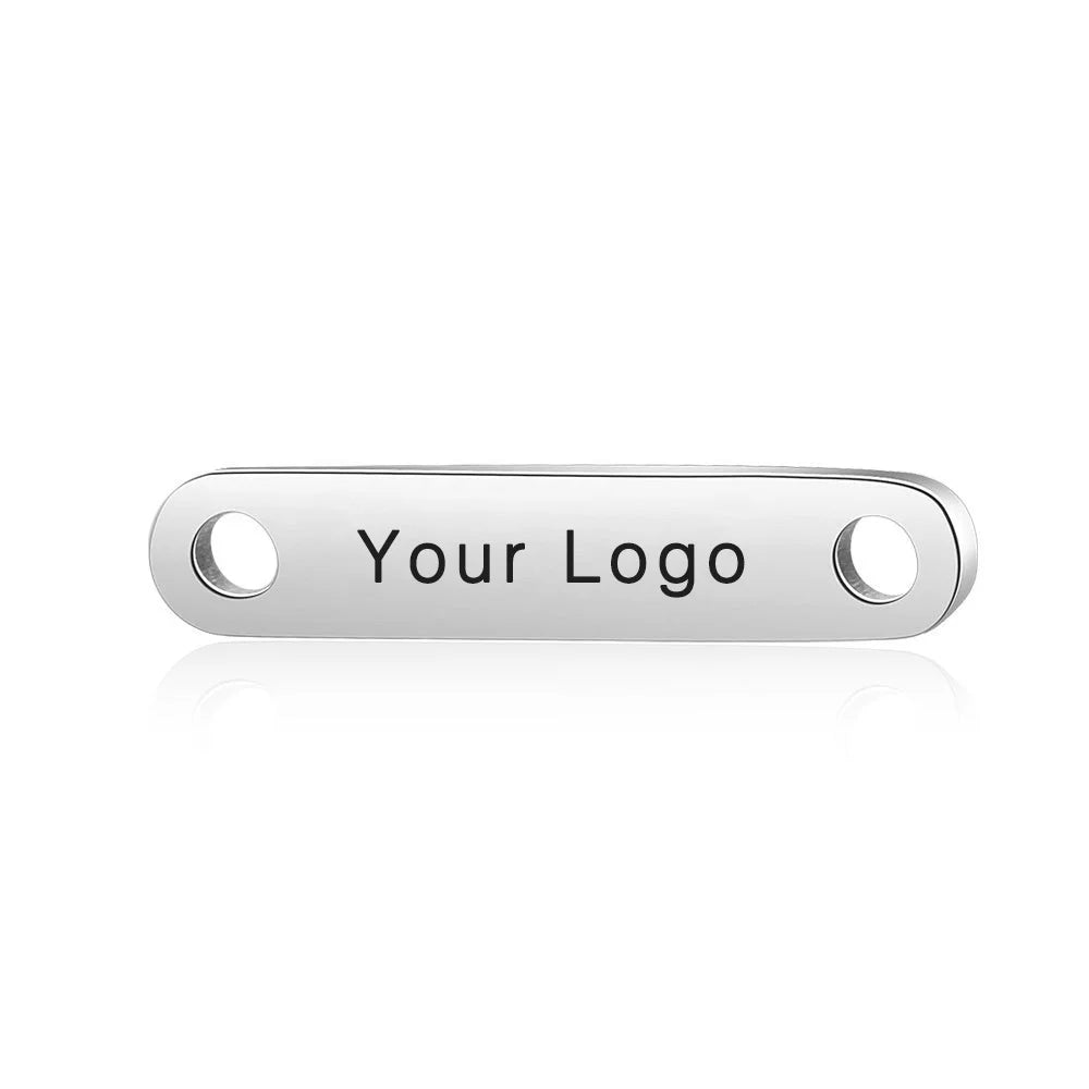316L Stainless Steel Customizable Blank Bar Charm Necklace
