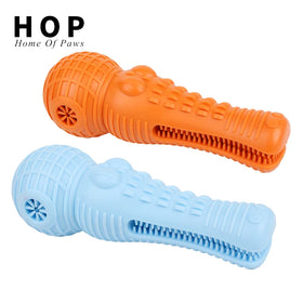 Factory Wholesale Custom Logo Crocodile Rubber Squeaky Pet Chew Toy Dog Toothbrush Clean Teeth for Aggressive Chewers