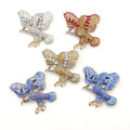 Fashion Bird Brooch Pin Jewelry Women Men Accessories Bald Eagle Rhinestone Brooches Party Daily Decoration