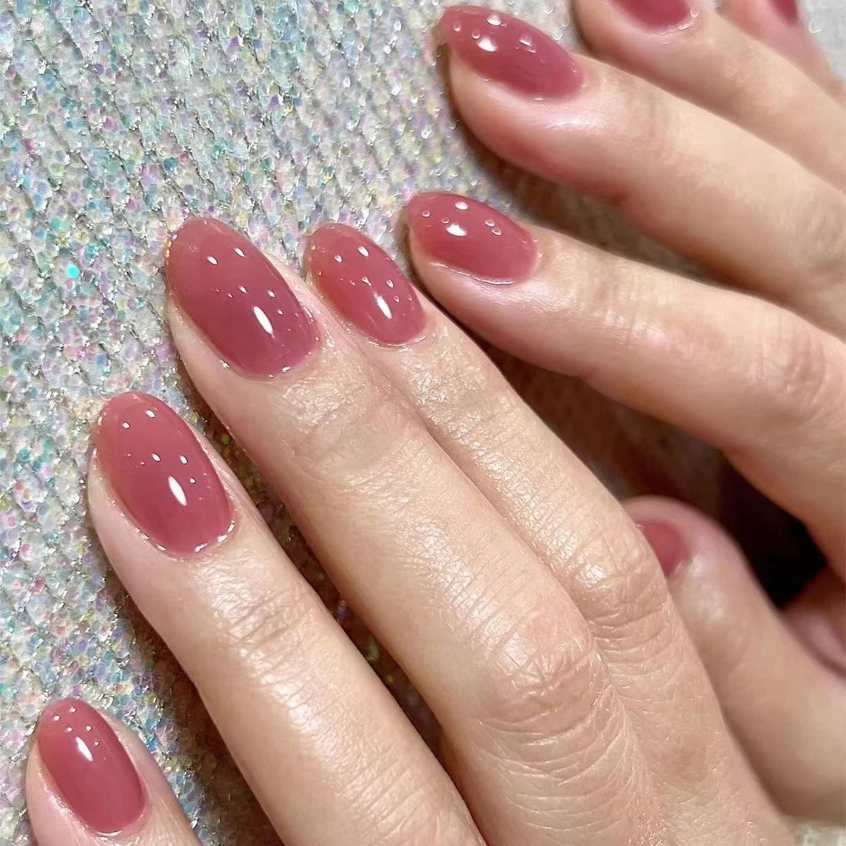 Different Colors Deigned False Nails Custom Abs Pink Press on Nails Handmade Nails With Glue in Hot Sale