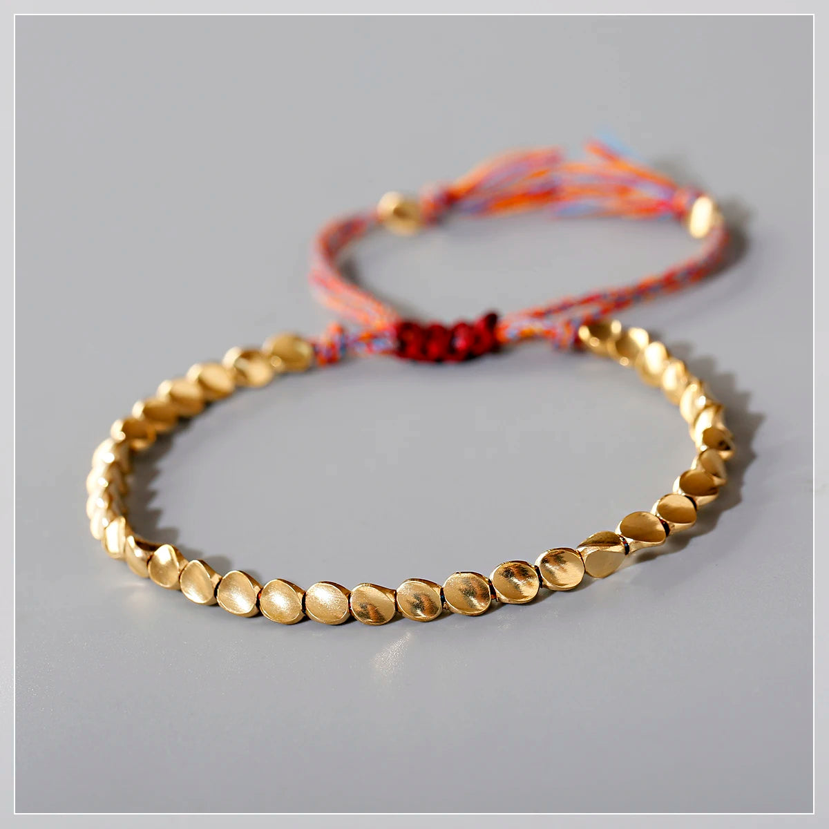 2020 New Boho Ethnic Irregular Gold Beads Bracelet Men Tribe Gypsy Adjustable Bracelet Femme Handmade Jewelry Tibetan Bracelet