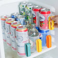 Kitchen Fridge 4 Hole Beer Can Stock Rack Refrigerator Shelf Sparkling Water Drink Soda Organizer PP Beverage Holder Modern