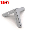 China Low Price square Gold Aluminium Chrome Steel Finished Metal Hardware Designer Iron Wide Feet Y Shape Sofa Legs