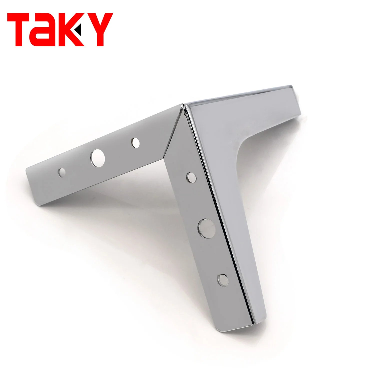 China Low Price square Gold Aluminium Chrome Steel Finished Metal Hardware Designer Iron Wide Feet Y Shape Sofa Legs