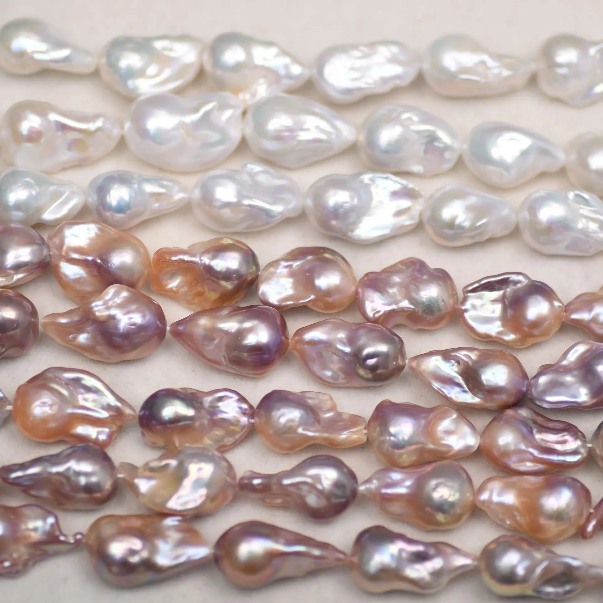 Wholesale 22mm AAAA Top Quality White Purple Natural Pearl Big Baroque Freshwater Pearl