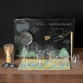Custom Logo Package Matcha Tea Set Double Wall Glass With Spout OEM Matcha Set Gift Box