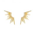 2022 NEW Fashion 925 Sterling Silver Sunbelle Earrings Light Luxury Line Sun Rays Statement Stud Earring Women Korean Jewelry