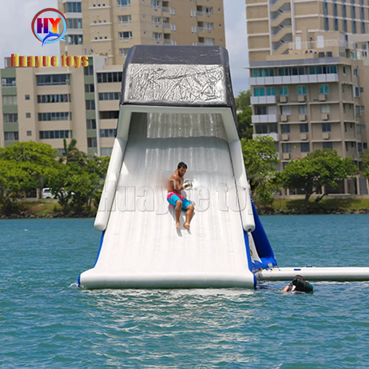 Water Park Rental Toy Huge Inflatable Aqua Triangle Slide for Sale