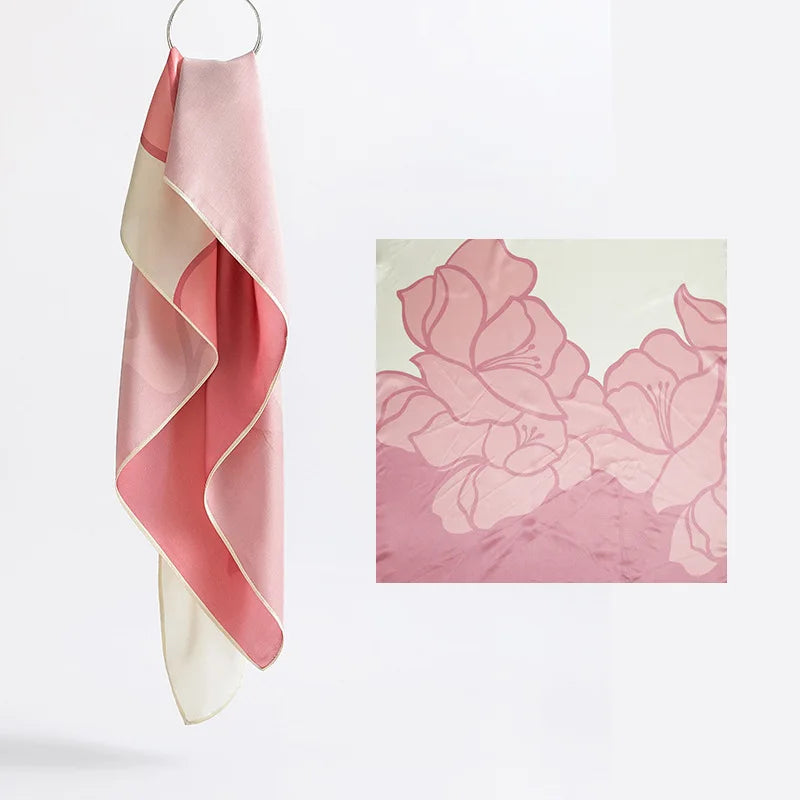 2023 New Spring and Summer 70 Silk Square Scarves Wholesale Fashion Decoration Women's Simple Scarves