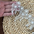 White Lace Ribbon Trim Embroidered Floral Wedding Trim Necklace Lace Applique Sewing Craft for Wedding Party Dresses Decor