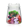Fashion Transparent Glass Necklaces Jewelry Ornament Boxes Accessory Store Display Glass Container with Cute Glass Lid