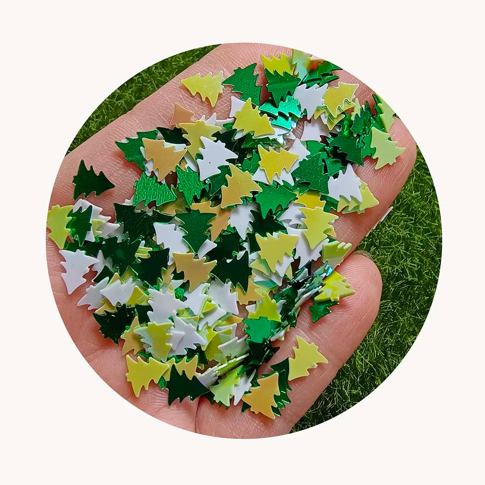 500g Christmas Tree Glitter Sequins Slime Confetti for Nail Arts Home Party Decor Festive Card Fillings