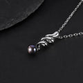 D1032 Abiding Fine Jewelry Brand New 8mm Black Fresh Water Pearl Brand Pendants Spiral Shape Silver 925 Necklace
