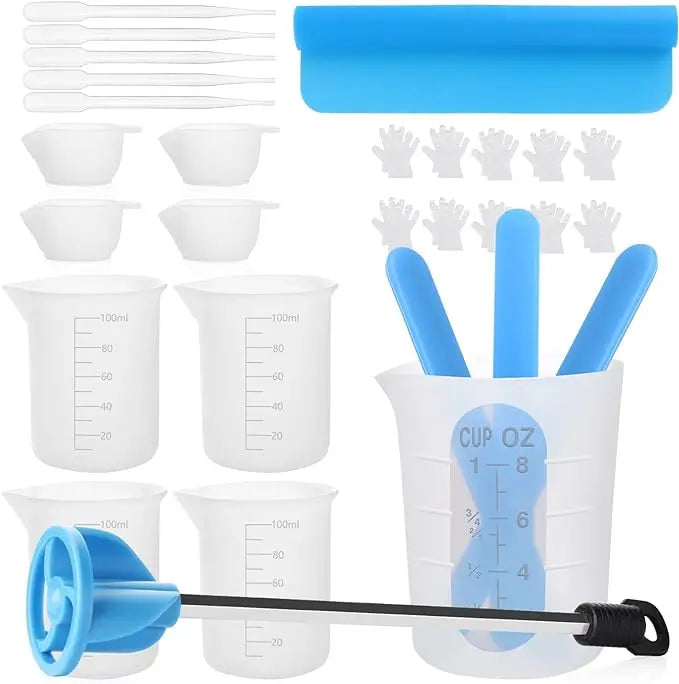 Epoxy Resin Silicone Measuring Cup 250-100ml Silicone Cup Silicone Pad Epoxy Resin Mixer Drip Filter Epoxy Resin Mold