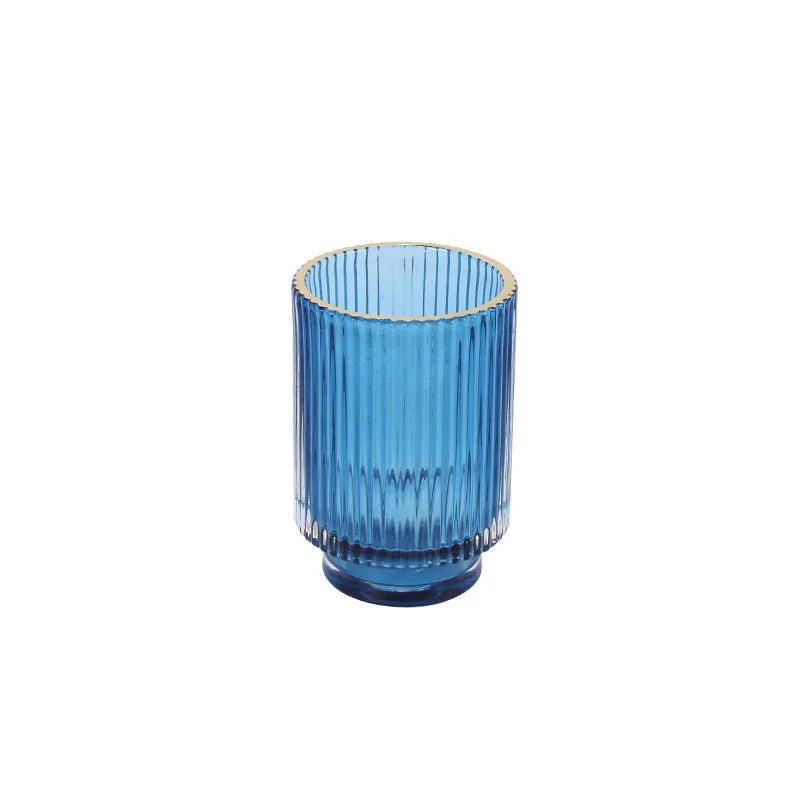 Hot Selling 200ml Colorful Clear Empty Glass Container for Home Decor Metal Tea Light Holder Bamboo Lid for Weddings Candle Jars