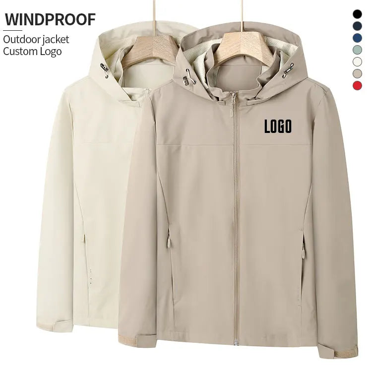 Customized Design Men's Rain Jackets Waterproof Windbreak Softshell Raincoat With Hood for Running Hiking Cycling