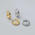 Fashion Jewelry 925 Sterling Silver Thick Round Earring for Women 18K Gold Plated Micro Inlay Zircon Star Hoop huggies Earrings