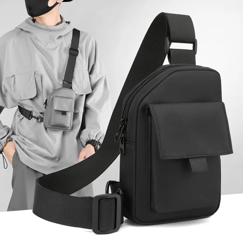 Men's Fashion Sports Casual Crossbody Bag Small Waterproof Shoulder Wallet Purse with Passport Holder Travel Messenger Bag
