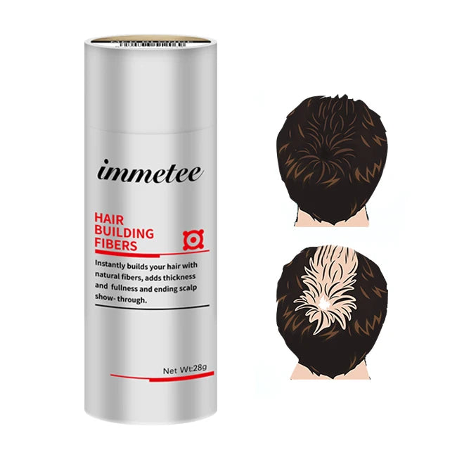 IMMETEE Instant Hair Fibers 25/50/100g Custom Bulk Black Dark Brown 15 Color Hair Thickening Fiber Powder