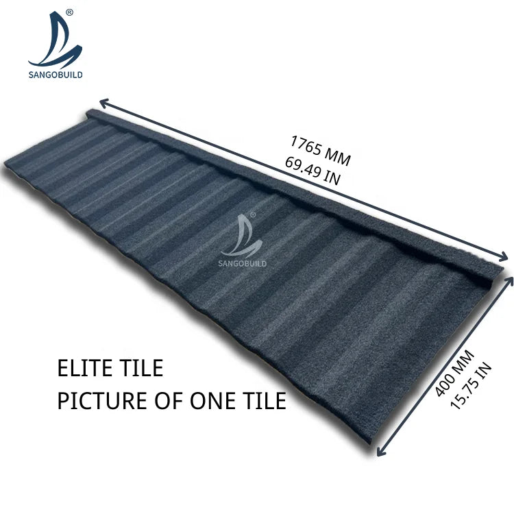 Roofing Material Distributor Elite Stone Coated Metal Roof Tile for House Roof Cover Materials for South Africa