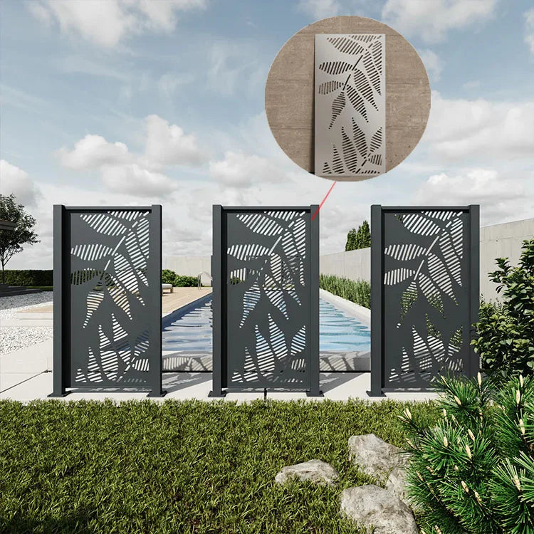 Exterior Decorative CNC Cut Perforated Metal Wall Panel Laser Cut Aluminum Sheets Facade Screen