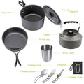Outdoor Camping Cookware Set Portable Backpacking Barbecue Pots Picnic Bowl Cookware Camping Cooking Set