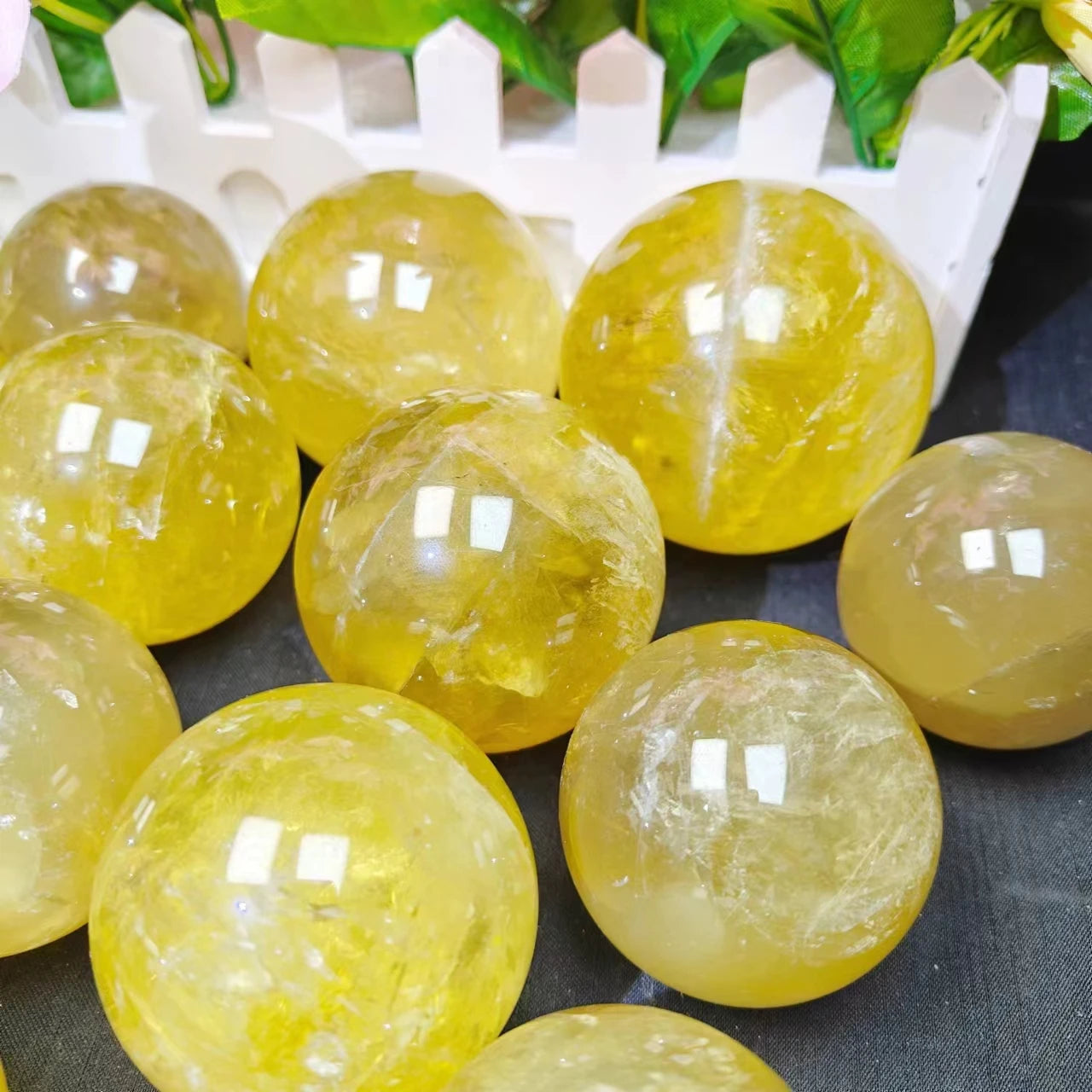 Natural Crystal Hand Carved High Quality Citrine Sphere Crystal Ball for Home Decoration