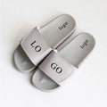 Great Quality Custom Private Logo Unisex Slide Men Grey PVC Slippers Fashion Adjustable PU Shoes Male Footwear Slipper