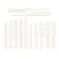 12Pcs Professional Hairdressing Comb Set Barber Hair Styling Cutting Comb Brush Kit with Measure Scale for Salon Barber