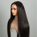 5*6 Pre-cut Glueless Human Hair Wigs  Natural Color Human Hair Wigs Can Be Dyed  Lace Closure Wig