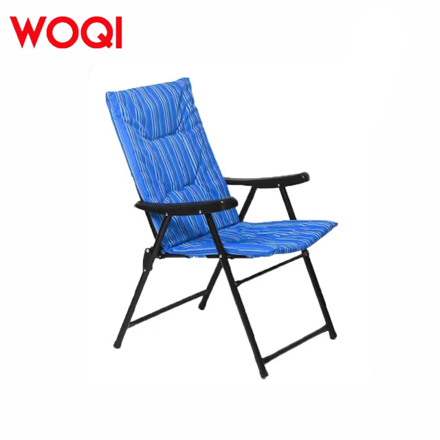 WOQI Wholesale Ultra-Light Iron Detachable Recliner Folding Chair for Workshop Kitchen Camping Outdoor Dining-Clearance Sale