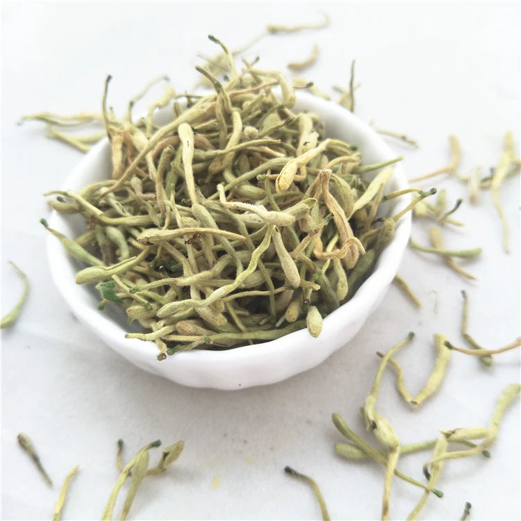 Jin Yin Hua Natural Dried Honeysuckle Flower Tea Chinese Herbal Lonicera Japonica Flavor Tea
