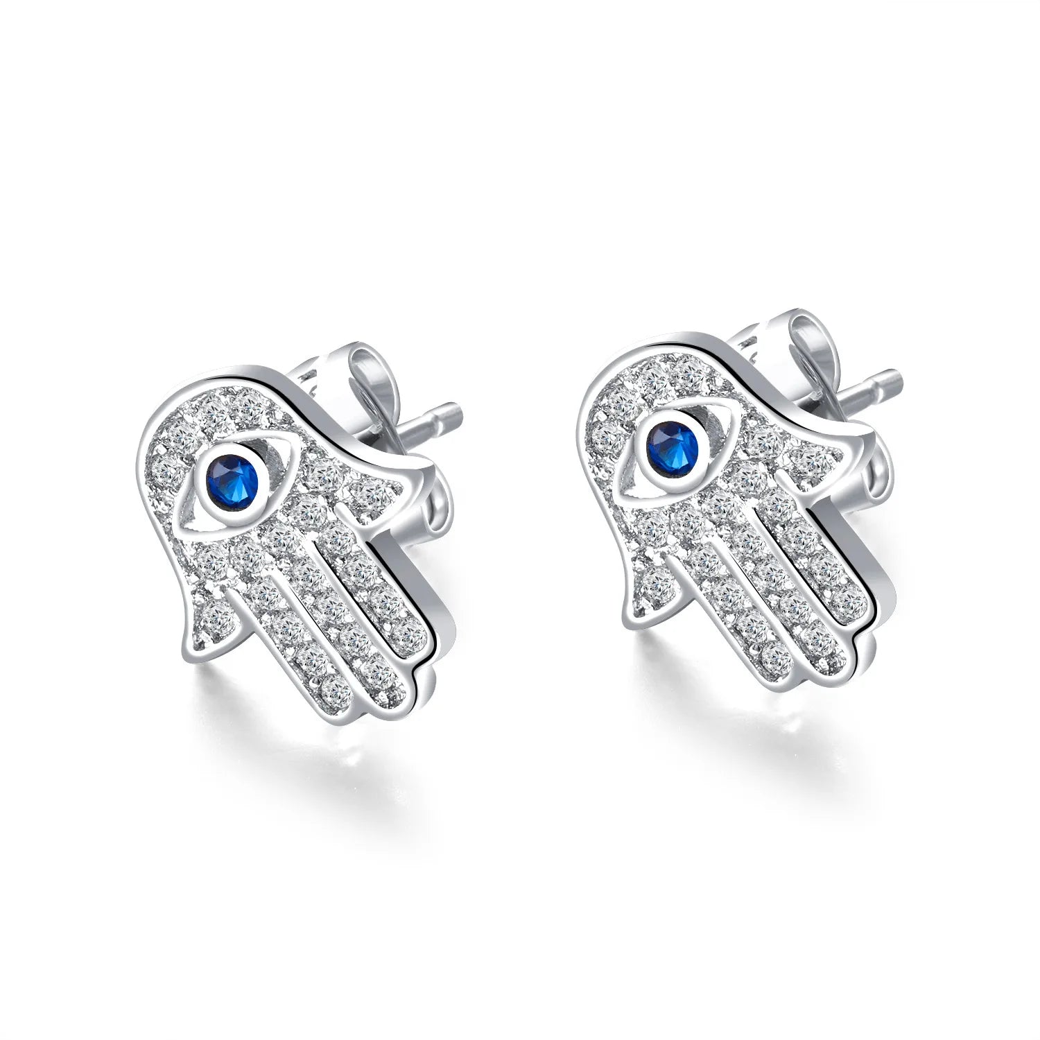 Middle Eastern Personality Hamsa Palm Earrings Fashionable Exquisite Amulet Evil Eye Stud Earrings Wholesale