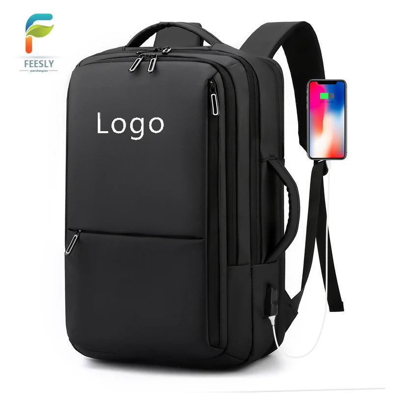 Traveling Back Bag College Smart Compartment Foldable Men Expansion Waterproof Usb Charging Business Laptop Computer Backpack