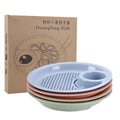 Epsilon Wheat Straw Environmentally Friendly Degradable Round Vinegar Dumpling Plate/dish