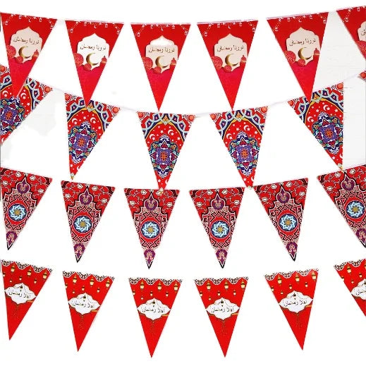 Ramadan Pull Flag Banner Activity Supplies and Decorations for the Holy Month