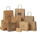 XJY Logo Printing Eco Friendly Acceptable Bag Kraft Paper Shoes Clothing Custom Hanldle Gift Bags with Business logo