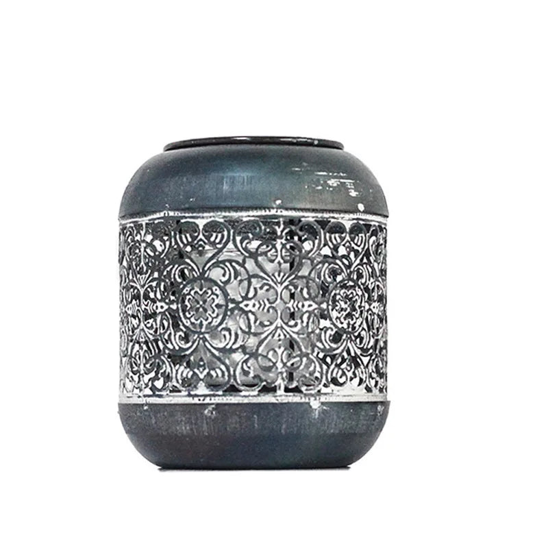 New ZHUODI Europe Style Handmade Iron Pot Shape Embossing 1 Color Printed Candlestick Holder for Wedding Valentine's Day Home