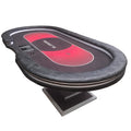 New Design Casino Games Texas Poker Table Leather Custom Accessories LED Lights Luxury Gambling Table Balance Combo Cloth