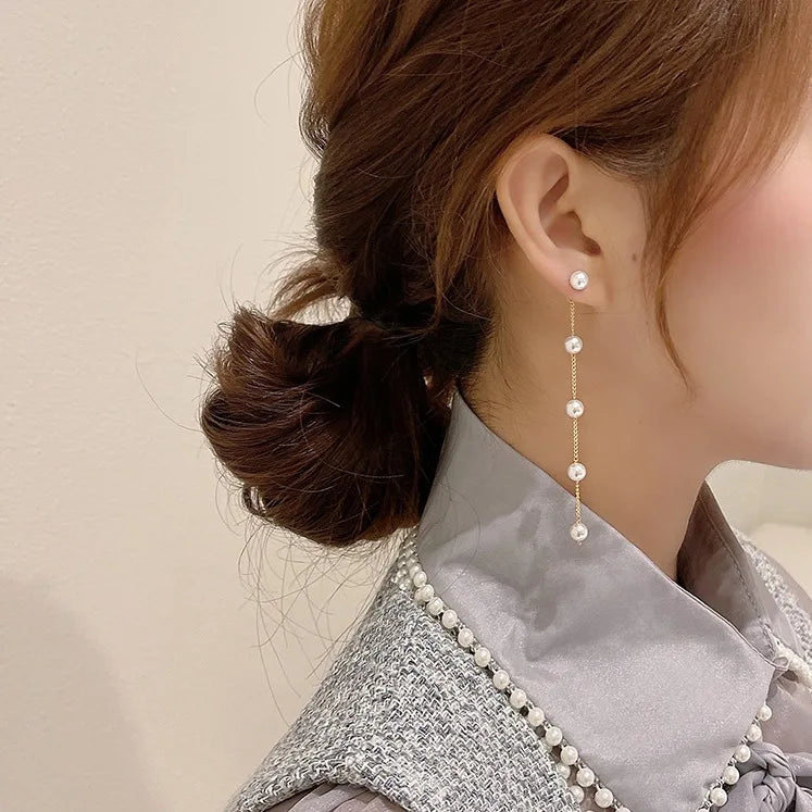 Wholesale Fashion Gold Korean Real Pearl Earring