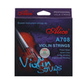 Factory Wholesale Violin Parts Professional Alice A708 Nylon Core Silver Wrapped Strings Set