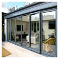Big Balcony Modern Heavy Duty Villa Double Glazed Aluminum Alloy Sliding Glass Doors Tempered Glass Waterproof Customized Color
