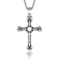 Men's New Vintage Religious Cross Pendant Necklace Popular Punk Hiphop Style Statement Jewelry with Fine Pendants & Charms