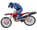 Biker Rider Embroidered Patch Eco-Friendly Felt Fabric Iron-on Backing for Clothing Hats Vests & Gifts