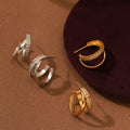 Fine Hoop Earings Luxury Double Cc Earrings Women Luxury Stainless Steel Diamond Fashion Jewelry Earrings