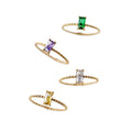 Wholesale Fashion Ring Luxury Design Stainless Steel Skeleton Chain Ring with Zirconia Open Ring