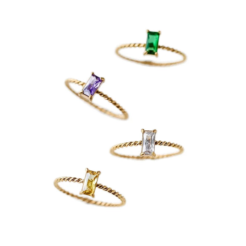Wholesale Fashion Ring Luxury Design Stainless Steel Skeleton Chain Ring with Zirconia Open Ring