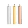 Personalized Custom Engraving Blank Style Silver/Gold/Rose Gold Stainless Steel Vertical Bar Charm for Necklace Bracelet Making